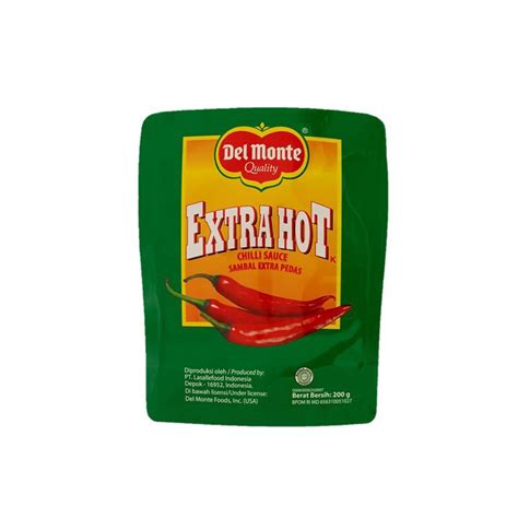 Jual DEL MONTE Extra Hot Chili Sauce 200 Gr Saus Sambal Kemasan Pouch