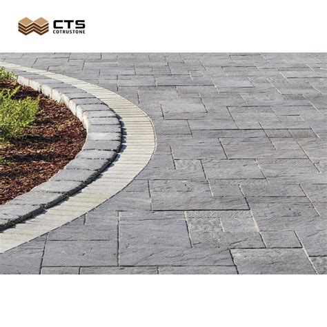 Grey Flamed Natural Stone Interlock Landscape Driveway Granite Pavers