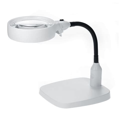 2 in 1 LED Desktop Magnifier Desk Lamp glasses magnifier with 120mm 10X ...