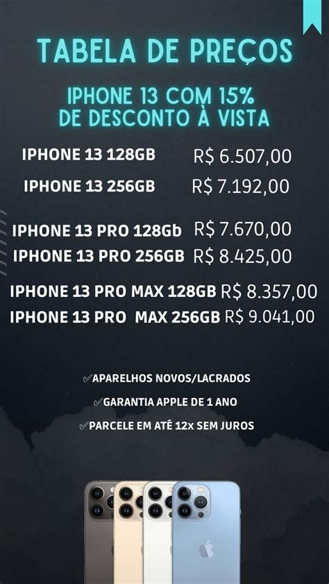 Tabela De PreÇos Iphone 13