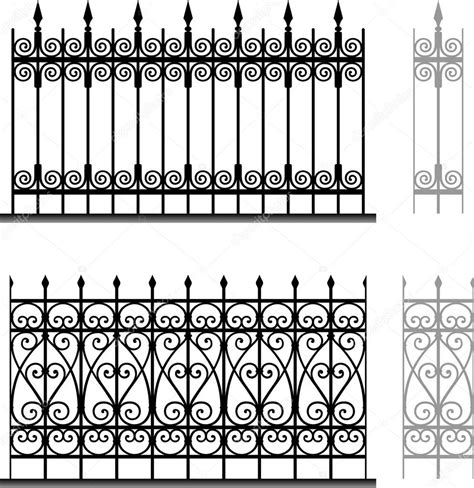 Wrought Iron Modular Railings And Fences Stock Vector Image By Den