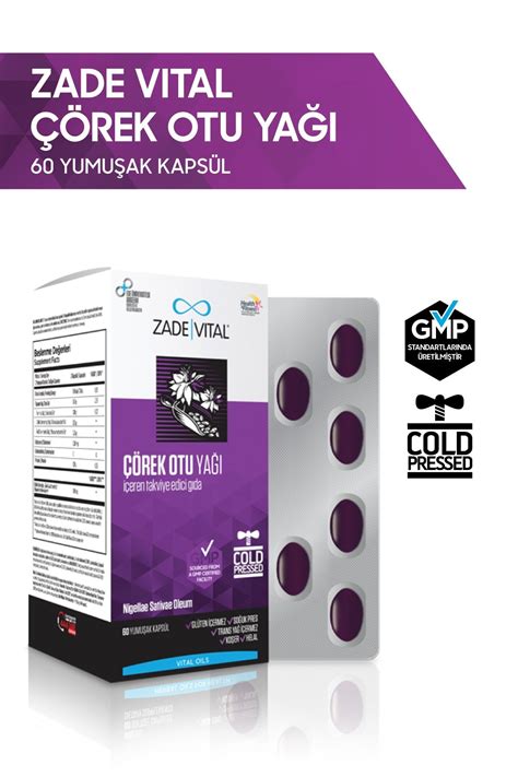 Zade Vital Çörek Otu Yağı Kapsül Blister 900 mg 60 Kapsül Fiyatı