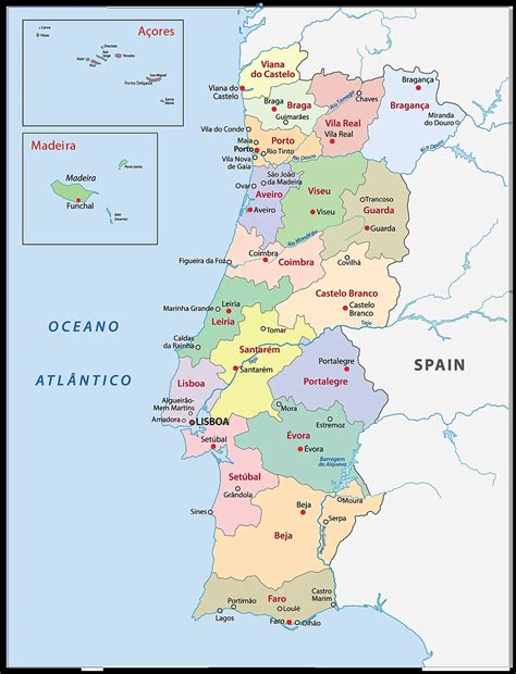 Portugal Map Printable