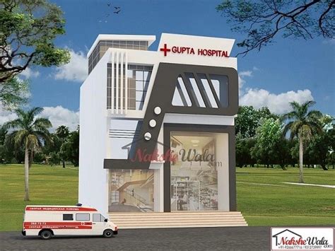 30x40sqft Hospital Front Elevation 1200sqft Hospital Design