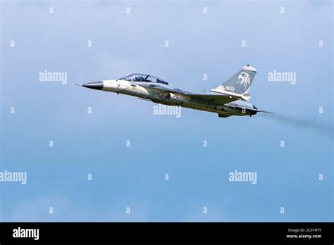 Taichung Taiwan June Taiwans First Built Fighter Jet The