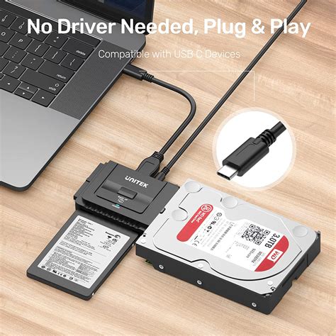 Unitek Usb 3 0 To Ide Sata Hdd Ssd Adapter Kit With One Touch Backup And Power Adapter