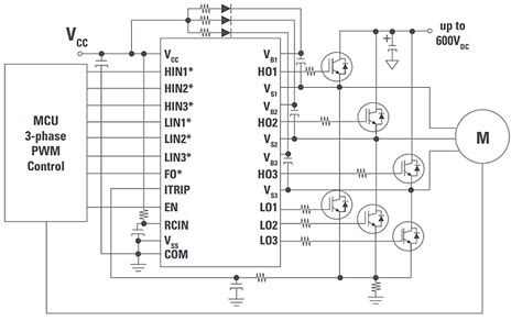 Typical Application Circuit 3 Phase Half Bridge Gate Driver