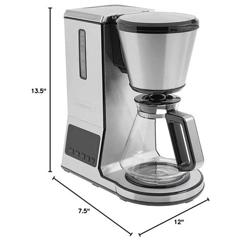 Cuisinart PurePrecision 8-Cup Pour-Over Coffee Brewer with Glass Carafe ...