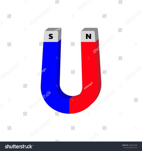 Illustration Magnetic North South Pole Magnets Stock Vector Royalty
