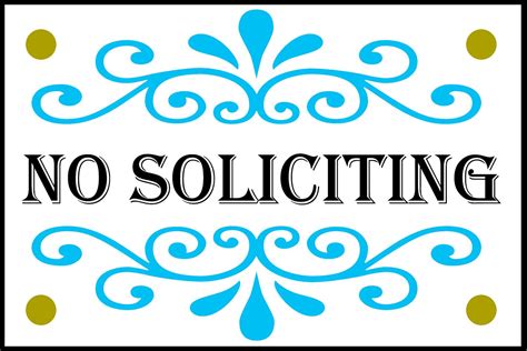 No Soliciting Sign Printable Free