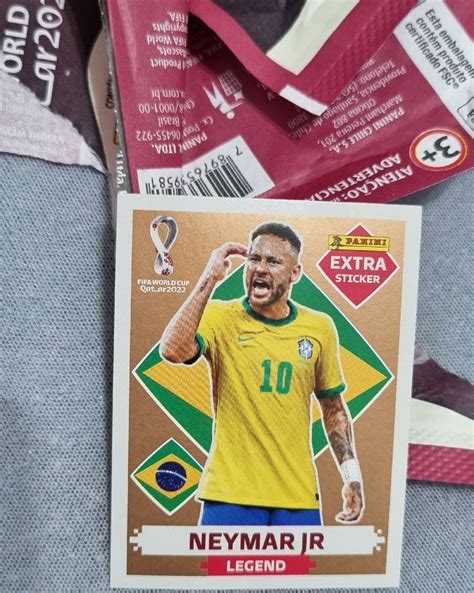 Figurinha Neymar Jr Legend Extra Sticker Original Item P Esporte E