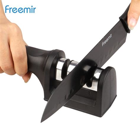 Jual Freemir Knife Sharpener Utensil Alat Pengasah Pisau Dapur Hitam