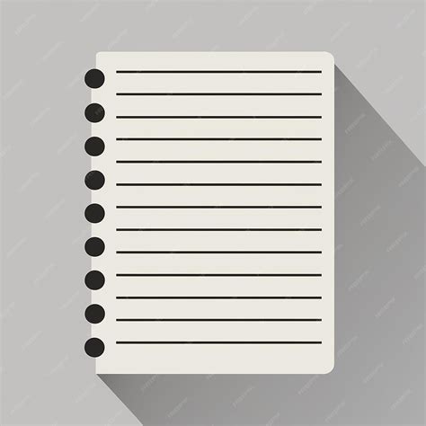 Premium Vector A Spiral Notebook With Black And White Lines On It