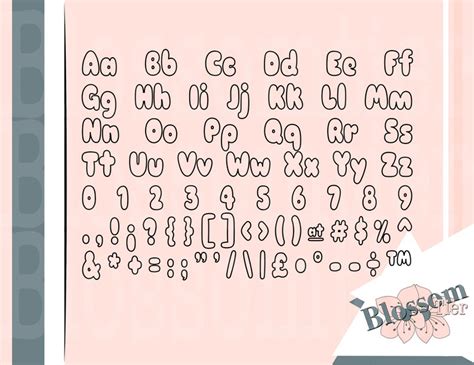 Bubble Font SVG / Bubble Font / Wordart Font SVG / Outline - Etsy