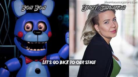 Bon Bon Voice Lines And Voice Actor Fnaf Sister Location Youtube