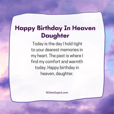 25 Touching Happy Birthday In Heaven Daughter Wishes