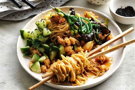 Spicy prawn noodles with cooling cucumber recipe - Recipes - delicious.com.au