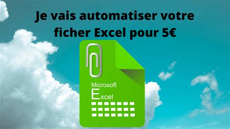 Je Vais Automatiser Votre Fichier Excel Par Arthurdp