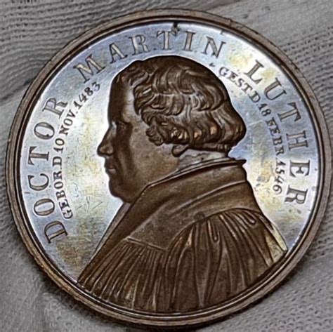 Preu En Wittenberg Reformation Bronze Medaille Martin Luther Denkmal