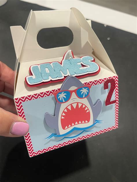 Shark Birthday Decorations Shark Goody Bags Shark Party Favor Box