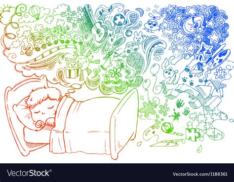 Cute Dreaming Child Royalty Free Vector Image Vectorstock