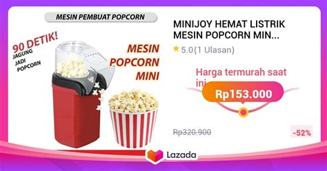 MINIJOY HEMAT LISTRIK MESIN POPCORN MINI TEKNOLOGI UDARA PANAS