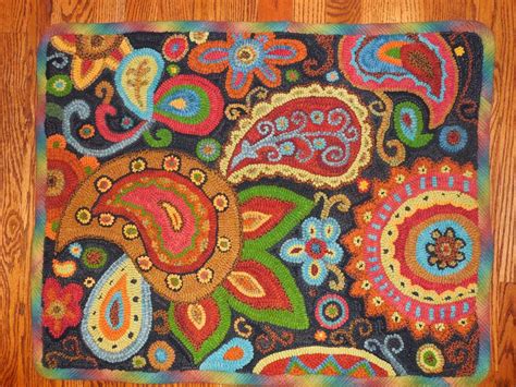 RUG HOOKING CRAFT PAPER PATTERN Paisley Groove ABSTRACT FOLK ART Karla