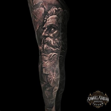 Tattoo Poseidon Realista Samuel Sancho Poseidon Tattoo Tattoos Poseidon