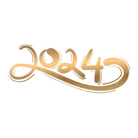 2024 Text In Golden Texture Vector 2024 Golden Text Png And Vector