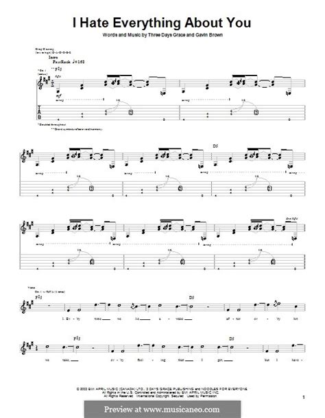 G. Brown: I Hate Everything About You (Three Days Grace) ноты на MusicaNeo