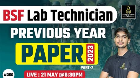 Bsf Lab Technician Previous Question Paper Solution Lab Technician