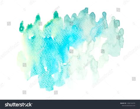 Color Blue Watercolor Painting Ideas Background Stock Illustration ...