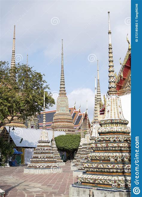 Beautiful Chedi In The Wat Pho Bangkok Editorial Photography Image