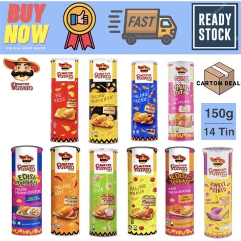 Carton Mister Potato Chips Crisps G Shopee Malaysia