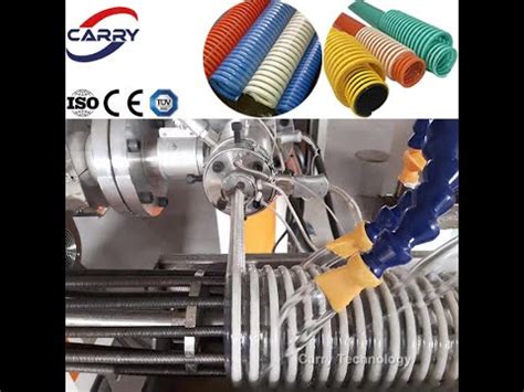 Pvc Spiral Reinforced Suction Hose Making Machine Production Line Youtube