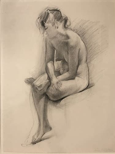 Wayne Thiebaud Untitled Seated Female Nude Charco Flickr