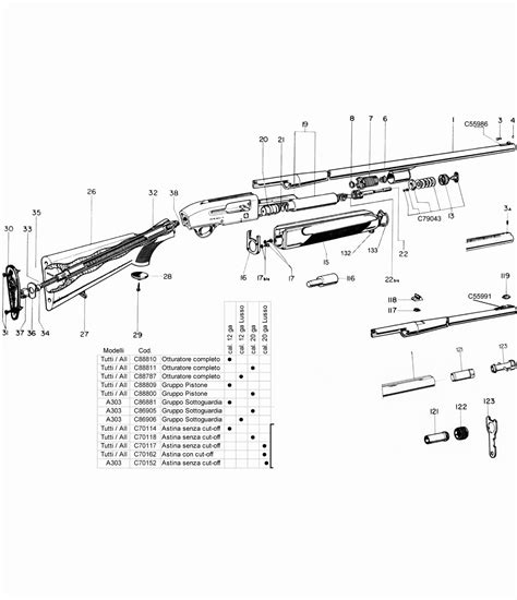 ESPLOSO FUCILE SEMIAUTO BERETTA SERIE 300 Armeria Morganti Campagnano