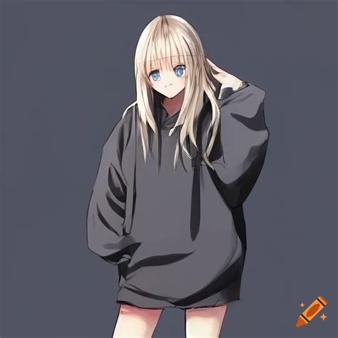 Anime Girl In Oversized Hoodie Cheap Sale | bellvalefarms.com