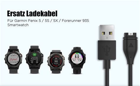 MoKo 2 Stücke Ladekabel Kompatibel mit Garmin Fenix 7 7S 7X 6 6S 6X Pro