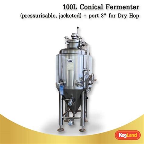 L Conical Fermenter Pressurisable Jacketed Dry Hop Port