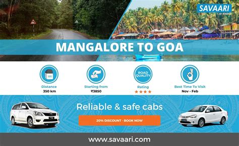 Mangalore To Goa Road Trip Distance Time And Useful Travel Information