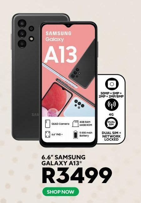 66 Samsung Galaxy A13 Offer At Ackermans