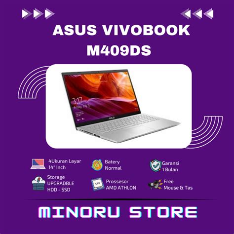 Jual Laptop Asus Vivobook M D Amd Athlon Ram Tb Hdd Windows