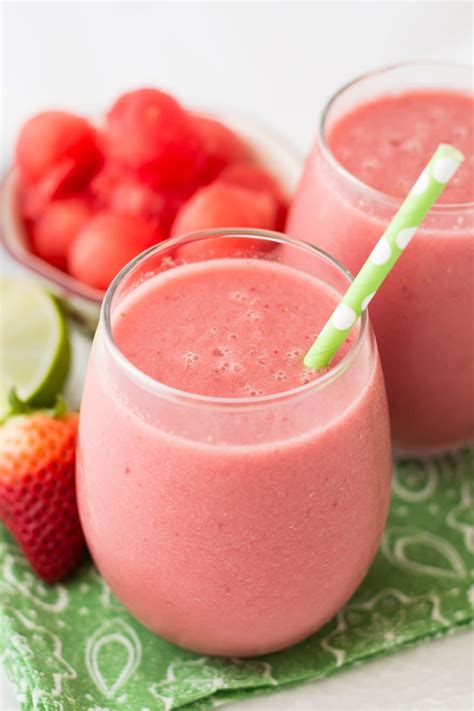 Watermelon Strawberry Smoothie Recipe - Dairy and Gluten Free