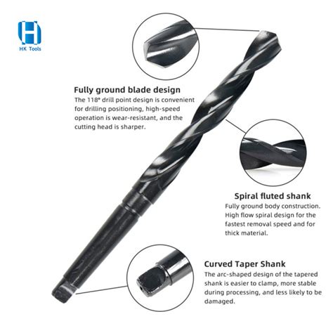 DIN345 HSS Morse Taper Shank Twist Drill Bit For Stainless Steel