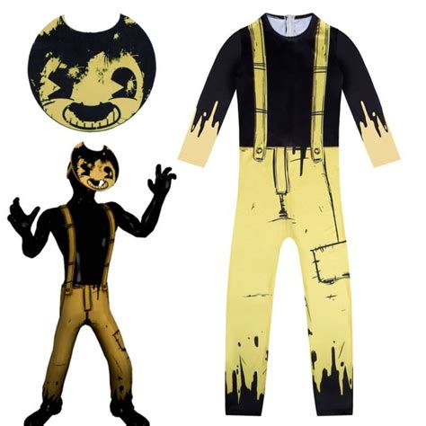 Bendy Cosplay Costume For Kids Boy One Piece Performance Halloween