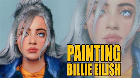 Painting Billie Eilish Semi Realistic Drawing Youtube