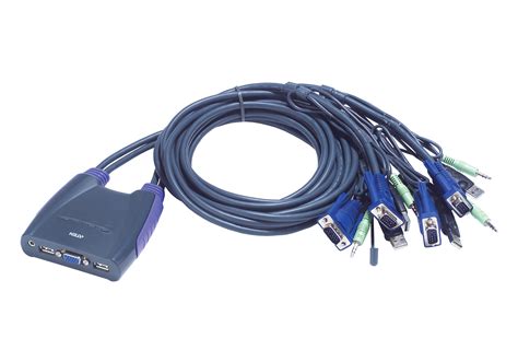 4-Port USB VGA/Audio Cable KVM Switch (1.8m) - CS64U, ATEN Cable KVM ...