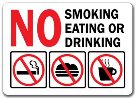 No Eating Sign