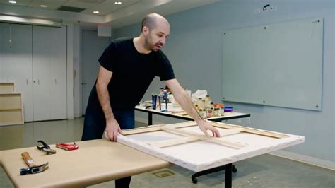 How To Stretch A Large Canvas With Corey D Augustine IN THE STUDIO